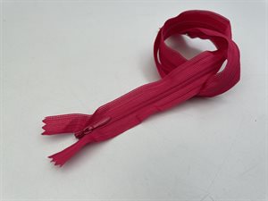 Usynlig /skjult lynlås - 60 cm, fuchsia